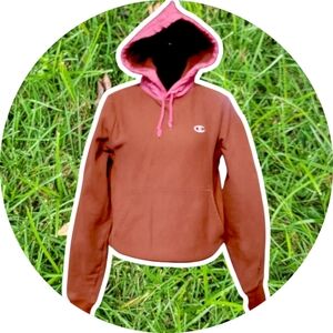 Champion Brown and Pink Hoodie